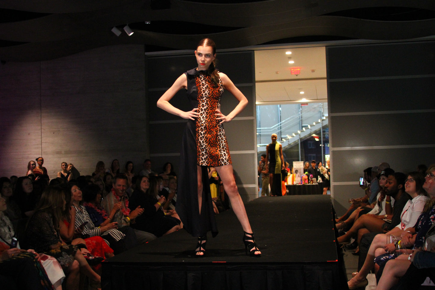 Hooded leopard dress